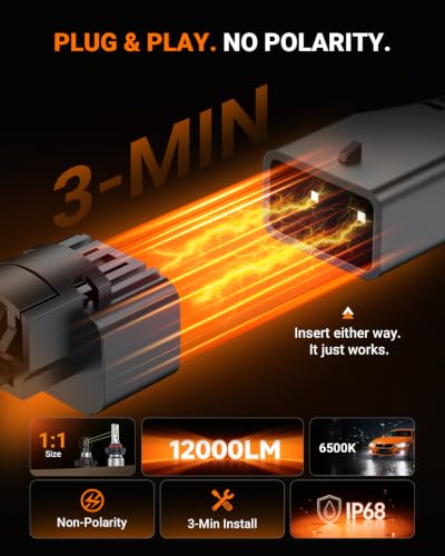 Image of SEALIGHT 5202LED Fog Light Bulbs, 12000LM 6500K White-2 Pack, for Chevy