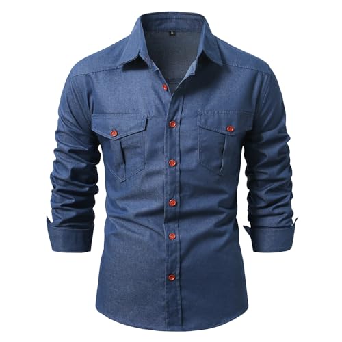Chemise boutonnée élégante coupe ajustée anti plis pour homme