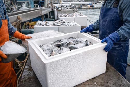 Image of 100 Litre Insulated Ice Box | Stores Up to 50 Kg | Double-Layer Thick Walls | Large Ice Storage Box | Keeps Temperature Constant Up to 48 Hours | Industrial Fishing & Cold Storage Use