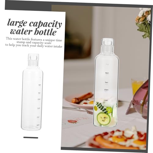Bouteille d'eau transparente 500 ML avec échelle de temps