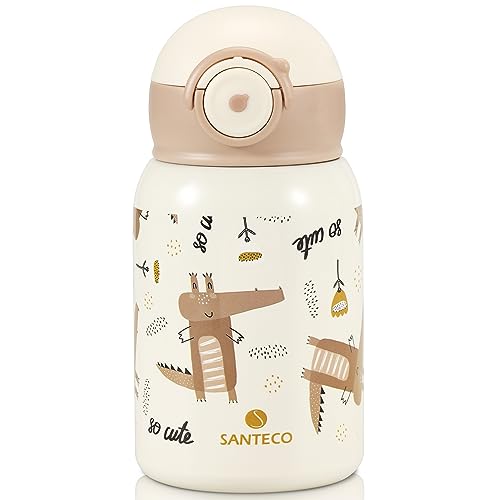 SANTECO 水筒 MARA 魔法瓶 450ML 子供用 ストロー付き 直飲み