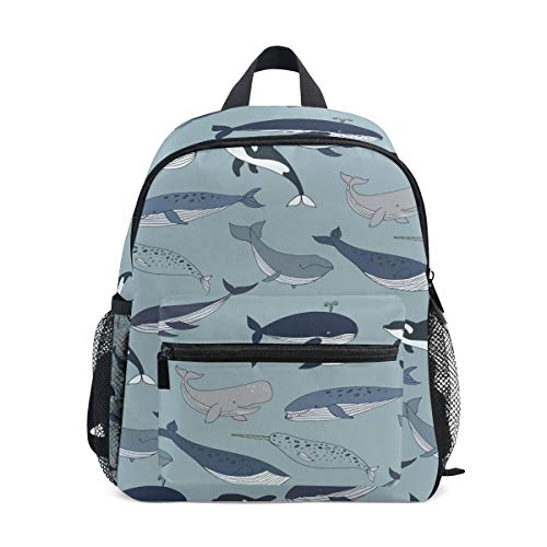 GZYWLKJ Sac à dos pour enfant en forme de baleine de mer, sac à dos d'école, sac à dos d'école,, Multicolore, taille unique