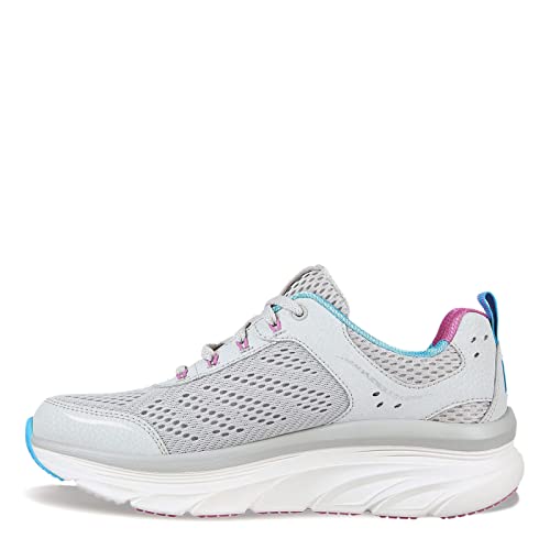 Skechers Women's D'lux Walker-Infinite Motion Sneaker, LGMT=Light Grey Multi, 6