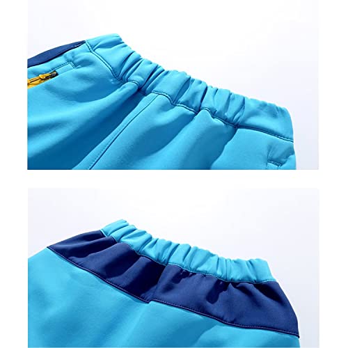 Kids Boys Youth Hiking Cargo Pants Soft Shell Snow Pants Waterproof Outdoor Fleece Lined Insulated Trousers3