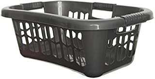 Whitefurze Easy Grip Hip Laundry Basket, Silver