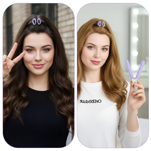 10 pinzas para cabello voluminoso color morado miniatura 2
