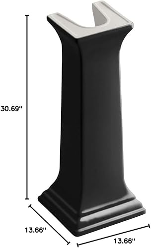 Miniatura 10 de KOHLER K-2267-0 Memoirs - Pedestal para lavabo de baño, color blanco