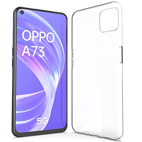 N NEWTOP Custodia Cover Compatibile con OPPO A73 5G, Morbido TPU CLEAR Gel Silicone Anti Graffio Trasparente Slim Sottile Flessibile Case Posteriore Protettiva