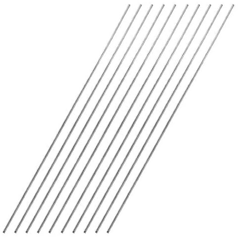 sourcing map 10 Stück Edelstahlstäbe 1.5mm x 300mm aus 304 Edelstahl Stabstahl Rundstahl Vollrundstab für Heimwerker Cover