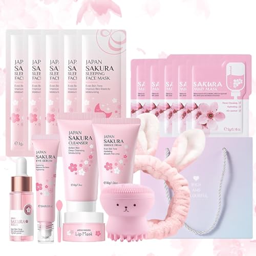 Sakura Ensemble de Soins de la Peau 18 Pièces,Avec...