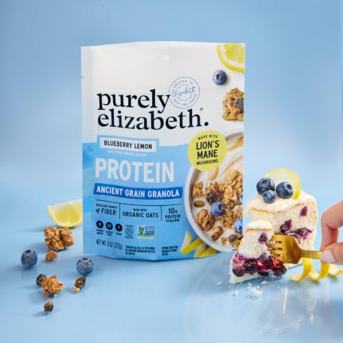 Image of Purely Elizabeth, Protein Granola, Blueberry Lemon, 8oz Bags (3 Pack)