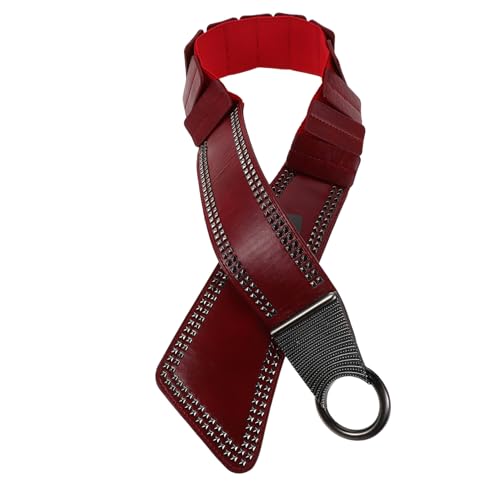 Ceinture punk médiévale extensible rouge pour sublimer vos soirées