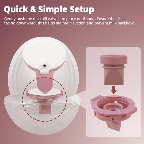 Image of Replacement Parts Kit for Momcozy M9 Wearable Breast Pump - Includes 4pcs Breastmilk Container, 8pcs Duckbill Valves, 4pcs Membranes & Cleaning Brush, BPA-Free, Easy to Clean
