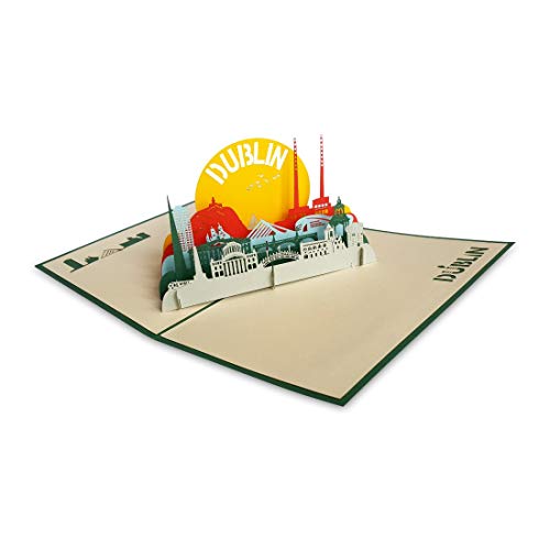 Paper Bear Pop-Up Card with Dublin City Skyline and Landmarks Design Cover