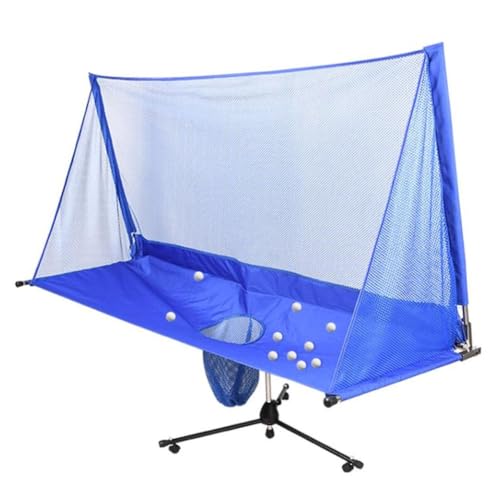 zktoermn Tischtennis Ball Fangnetz, Faltbares Ping Pong Übungsnetz Sammelnetz für Ping Pong Roboter für Familien Freizeit Unterhaltung Und Wettbewerbe (Farbe : Blau, Größe : 170x65x148cm)