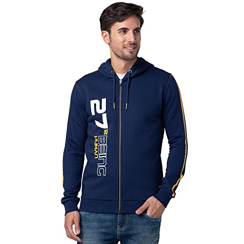 Image of Being Human Men's Solid Cotton Blend Soft Comfortable Long Sleeve Hoody