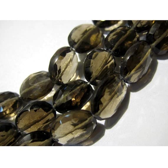 Smoky Quartz perles facettées 11x9mm fil de quartz naturel pour collier DIY