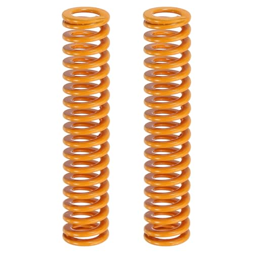 Image of sourcing map 2pcs 3D Printer Heating Bed Spring, 8mm OD 40mm Length Light Load Compression Mould Die Spring 3D Printer Compression Spring for 3D Printer Electric Part, Yellow