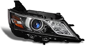 AKKON - Fits 2014 2015 2016 2017 2018 2019 2020 Chevy Impala [Halogen Style] Projector Black Headlight Passenger Right Side Headlamp