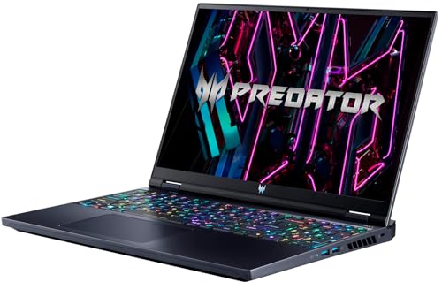 Image of acer Predator Helios 16 Gaming Laptop, 16 inch WQXGA 240Hz Display, Intel-Core i9-13900HX(24-core), GeForce RTX 4080, 32GB DDR5, 2TB SSD, Backlit Keyboard, Wi-Fi 6E, Windows 11 Pro, with Laptop Stand