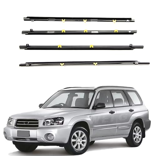 Wind Rushing Sound from the Rear Door Sash Area - 2015 Subaru Legacy & Outback 26 Window Molding Trim Seal for Subaru Forester 2002-2007 OE# 61280-SA000 61280-SA010 62280-SA000 62280-SA010,Car Window Weather Stripping Molding Trim Belt