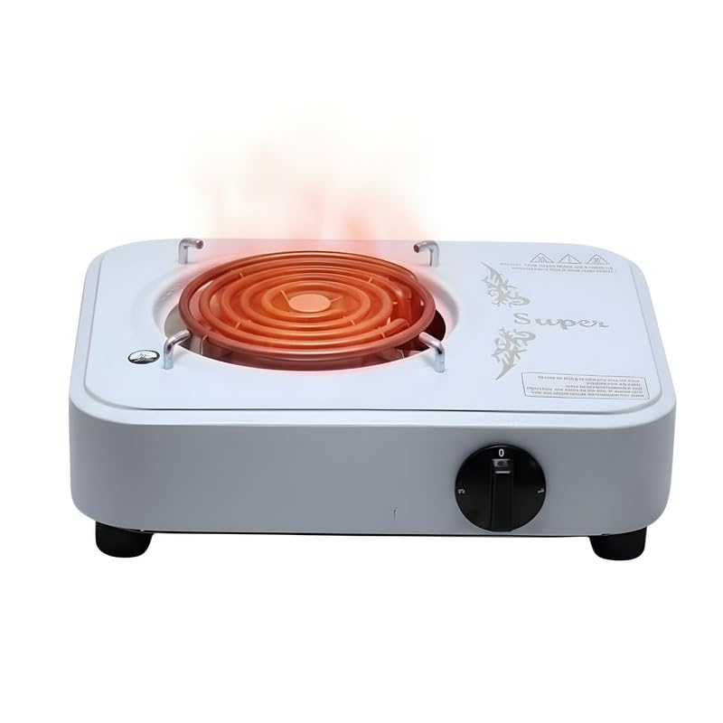 Image of Drumstone (𝐒𝐩𝐞𝐜𝐢𝐚𝐥 20 𝐘𝐞𝐚𝐫𝐬 𝐖𝐚𝐫𝐫𝐚𝐧𝐭𝐲) 2000W Electric Hot Plate Stainless Steel, Portable G-Coil Burner with Adjustable Temperature Control, Fast Heating Stove for Home & Camping