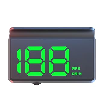 Heads up Display for Cars, Digital Speedometer with Large Fonts, switchable Between MPH and KM/H, Automatic Light Sensor HUD Display, Automatic Switch, USB Cable Plug & Play, Green
