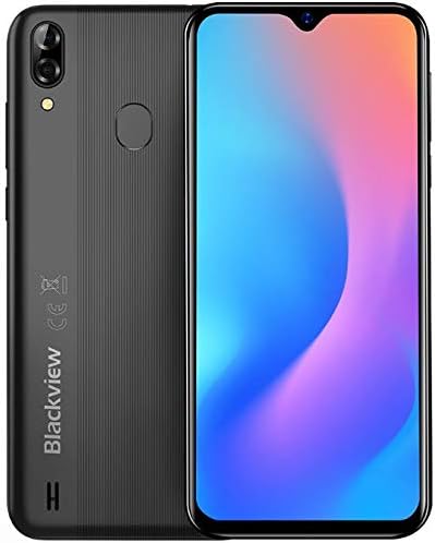 (2019) Blackview A60 pro Android 9.0 4G unlocked mobile phone, 6.1"Waterdrop Screen DUAL SIM free smartphone, HELIO A22 MTK6761 quad core 2.0GHz 3GB+16GB, 4080mAh battery, face unlock, GPS - Black