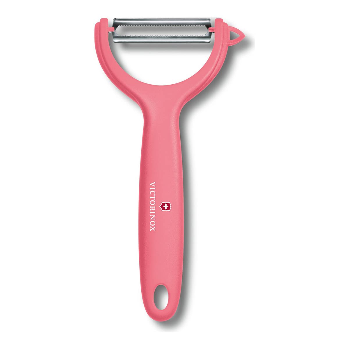 Victorinox Stainless Steel Swiss Classic Peeler, Serrated/Wavy Edged for Kitchen and Household, Swiss Trend Colours Special Edition - Tomato Red, Swiss Made