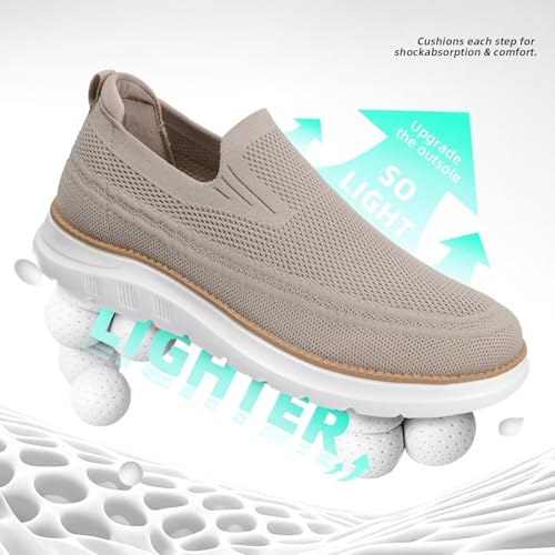 Image of Men's Walking Boat Shoes Slip On Casual Loafers Non Slip Comfortable Lightweight Work Driving Shoes