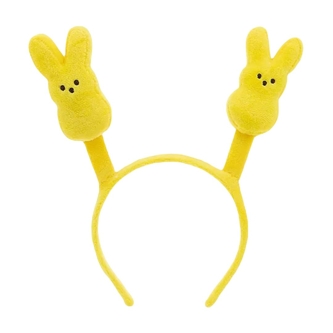 Peeps Plush Bunny Headband Accessory Easter Basket Stuffer (One Size, Yellow Solid)