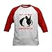 CafePress My Bunny Kids Baseball Jersey Kids Cotton Baseball Jersey, 3/4 Raglan Sleeve Shirt Red/White