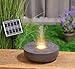 Northpoint Solar Springbrunnen Gartenbrunnen Wasserfontäne mit LED Beleuchtung Wasserspiel für Außenbereich Energieeffizient Umweltfreundlich Dekoration (Grau)