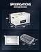 CREWORKS 22L Digital Ultrasonic Cleaner with Degas Gentle Modes, 5.8 gal. Ultrasonic Cleaning Machine, 480W Professional Ultrasound Cleaner with 600W Heater & 30 min Timer for Auto Machine Parts Tools