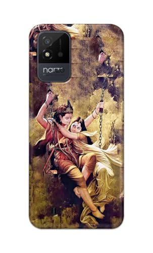 Image of Printed Hard Back Cover for Realme Narzo 50i Back Cover (Radha Krishna Love -J1) -190724(EA)