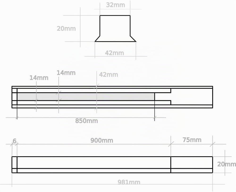 Jandei - Rail monophasé pour spots LED, installation en surface. Longueur de 1 m. Idéal pour vitrine, commerce, magasin, maison, dressing, etc. (blanc, 6 unités)