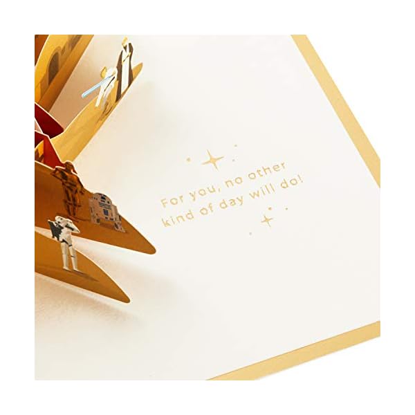 Hallmark Signature Paper Wonder Star Wars Pop-Up-Geburtstagskarte (Luke Skywalker und Obi-Wan) – Bild 5