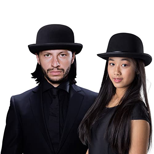 Dress Up America Derby Hat - Derby Bowler Hat - Black Bowler Hat Costume (Adult)
