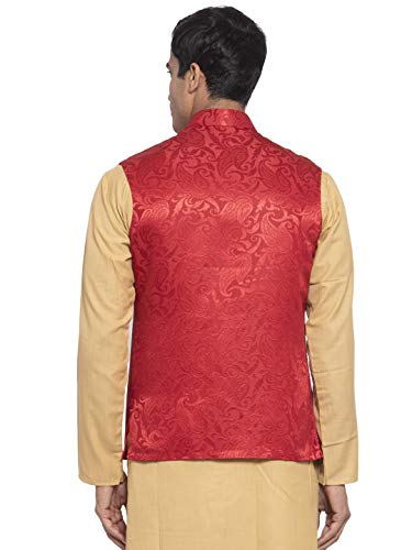 Image of Badoliya & Sons Men's Brocade Zari Nehru Jacket /Waist Coat