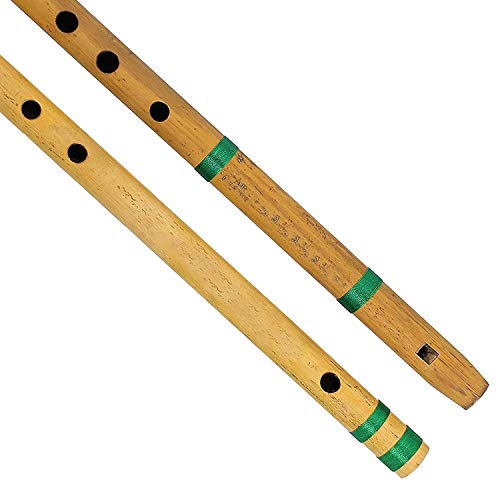 Image of Blue Panther Indian Bamboo Flute Bansuri, Set of 2, Fipple & Transverse, For Kids