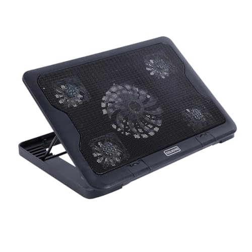 Base de refrigeración para laptop con 5 ventiladores USB miniatura 1