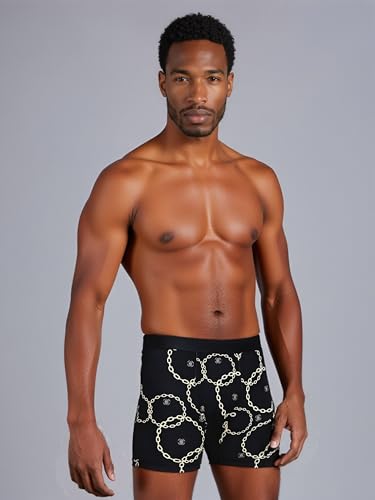 Mens Underwear Boxer Briefs for Men Classic Long Legs Mens Boxers Funny Novelty Pattern Moisture Wicking Cool Men's Underwear2