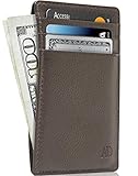 Access Denied Slim Minimalist Wallets For Men & Women - Leather Front Pocket Thin Mens Wallet RFID Credit Card Holder Gifts For Men