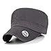 ililily Military Vintage Biker Cotton Cadet Cap Stretch Flex Back (cadet-420-5)