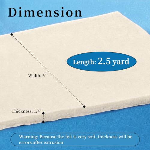 Image of Pllieay Adhesive Felt Premium Grade, Orthopedic Felt Roll 1 /4 inch x 6 inch x2.5yd | Light Brown Felt Sheets, Quality Rayon Blend Adhesive Felt Roll for Provide Cushioning and Support in Pain Foot