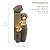 Alpine Corporation GIL140 43" Tall Indoor/Outdoor Pottery Fountain with Replaceable LED Lights, Water Feature for Garden, Patio, and Home Décor, Brown
