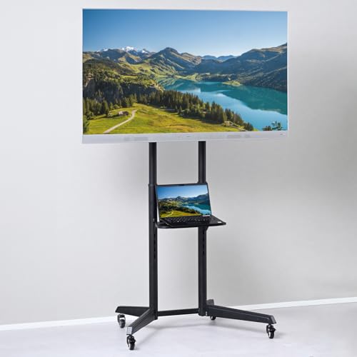 �R�P(YAMAZEN) �e���r�� �e���r�X�^���h �Ǌ� �L���X�^�[�t�� �I�t�� VESA�K�i�Ή� 37-70�C���`�Ή� �f�B�X�v���C�X�^���h �Ɩ��p ��87.5×���s68×����149-165.5cm �g���i �u���b�N LBTS-T875(BK)