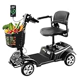 Z02 Mobility Scooters for Adults Electric Mobility Folding Scooter,Lightweight & Foldable Design,20km Range with 12Ah Battery,360° Swivel Seat, Removable Basket, LED Headlight, Anti-Tip,120kg Capacity