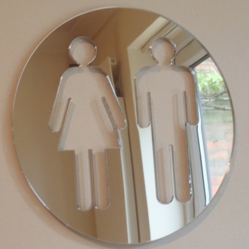 Super Cool Creations 12cm x 12cm also includes the cut out male and female mirrors, Silver