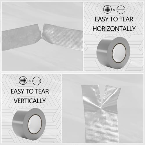 SWRT 24-Pack 9 Mil Silver Heavy Duty Duct Tape Strong Adhesive, 2 Inch x 720 Yd Duct Heavy Duty Waterproof All Weather Gray Duct Tape No Residue Sealing & Patching for Indoor&Outdoor Repair - Image 5